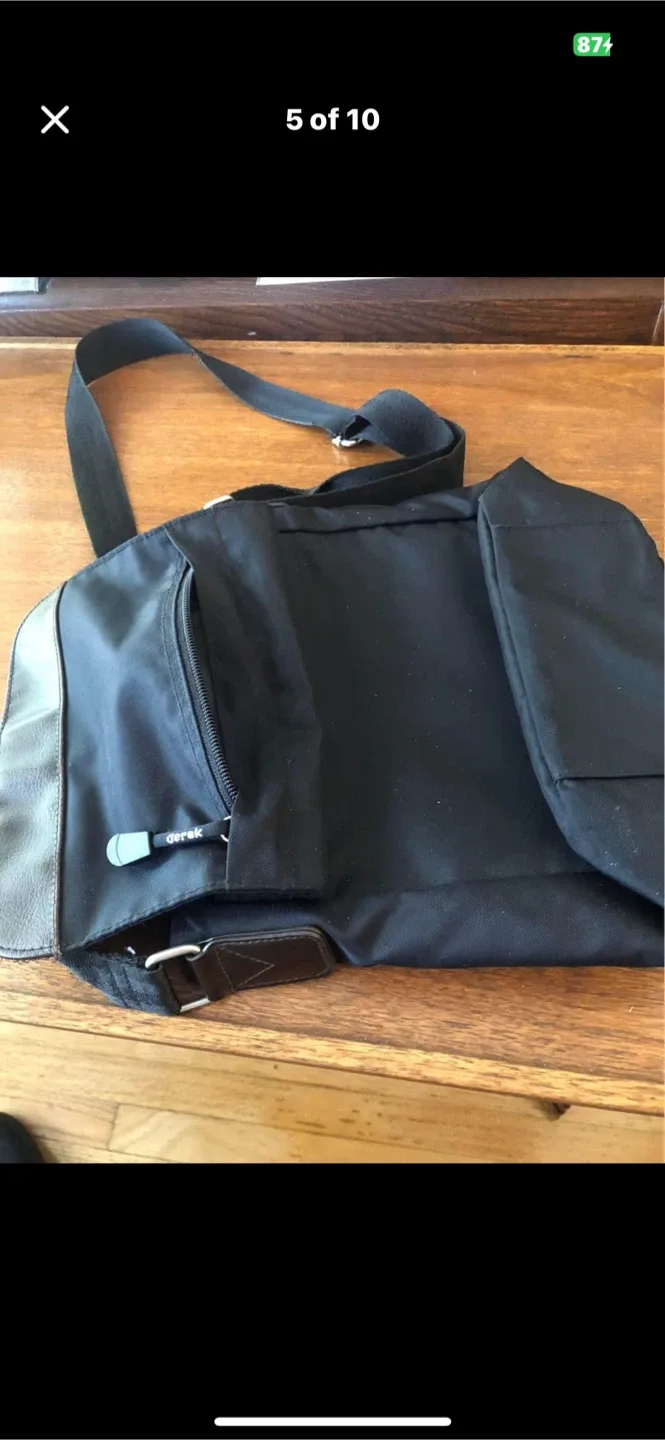 Derek Alexander Black and Brown Crossbody Bag image indicator(5)