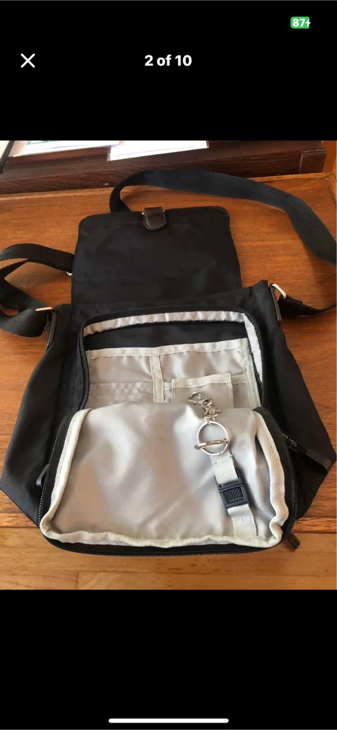 Derek Alexander Black and Brown Crossbody Bag image indicator(2)