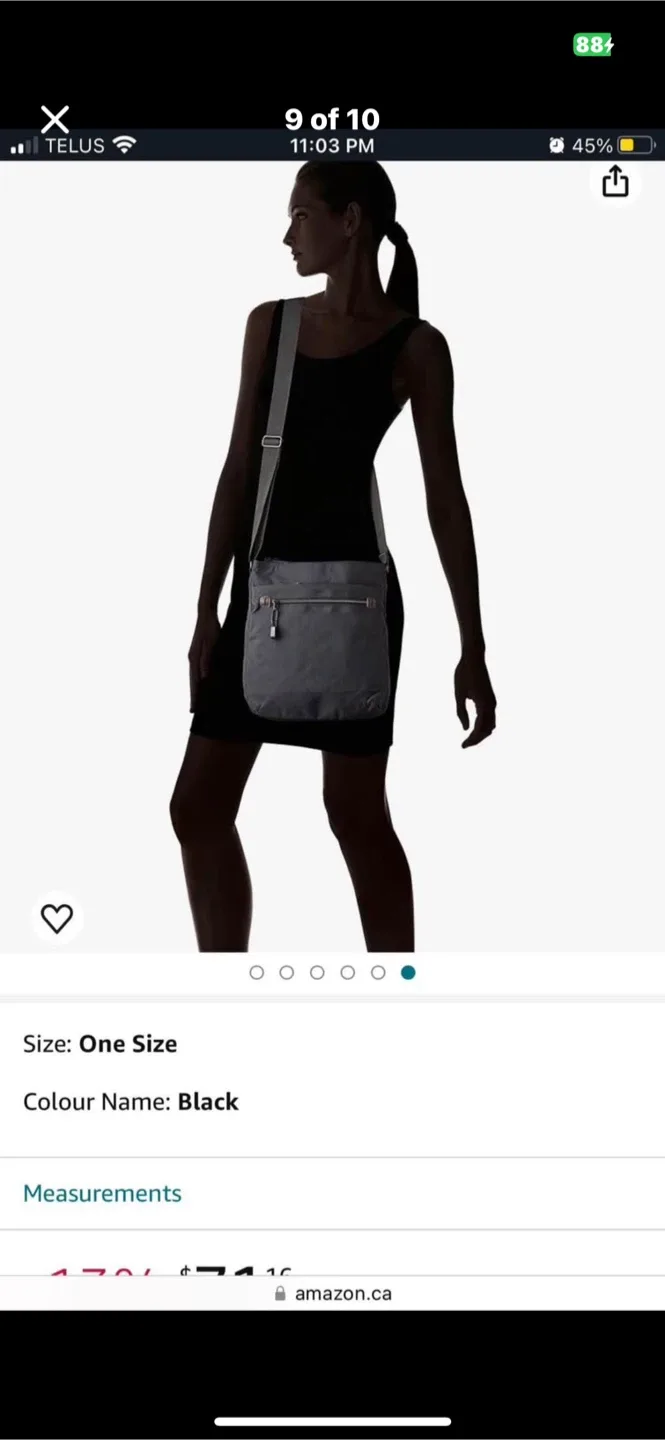 Derek Alexander Black and Brown Crossbody Bag image indicator(9)