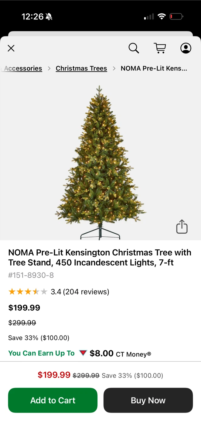 NOMA Pre-Lit Kensington Christmas Tree & Ornaments - photo 2