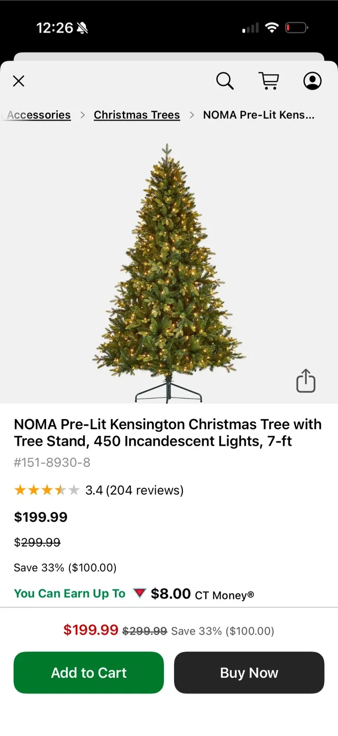 NOMA Pre-Lit Kensington Christmas Tree & Ornaments image indicator(2)