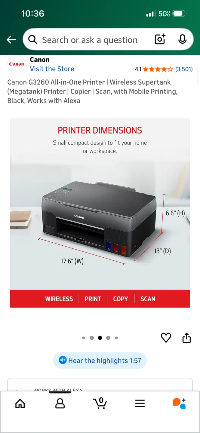 Canon G3260 All-in-One Wireless Printer - photo 3