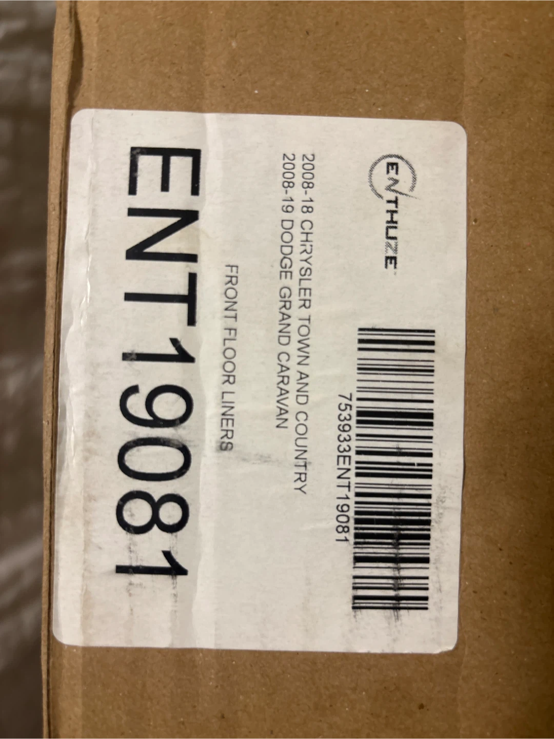 Enthuze Floor Liners - Dodge Grand Caravan 2008-19 - photo 2