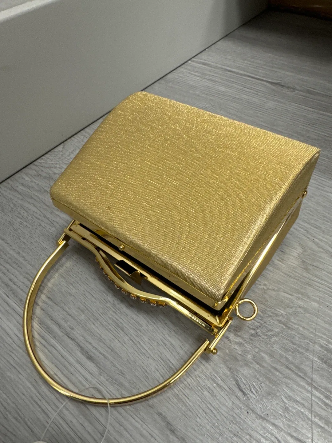 Gold Evening Clutch with Rhinestones image indicator(3)