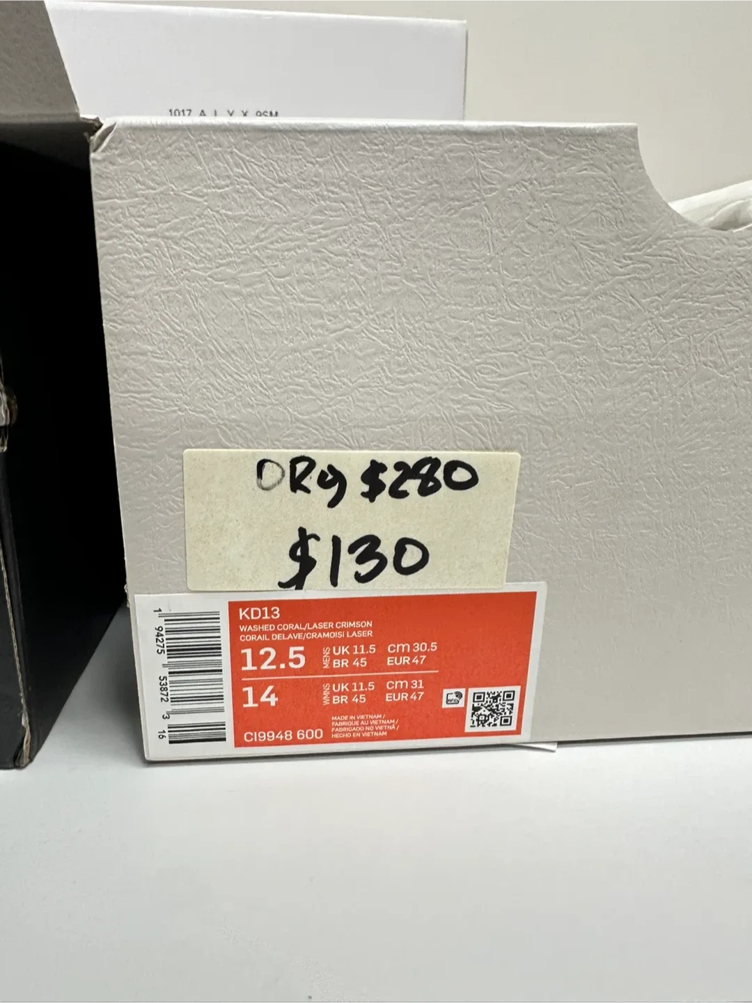 Nike KD13 washed Coral, Size 12.5 image indicator(5)