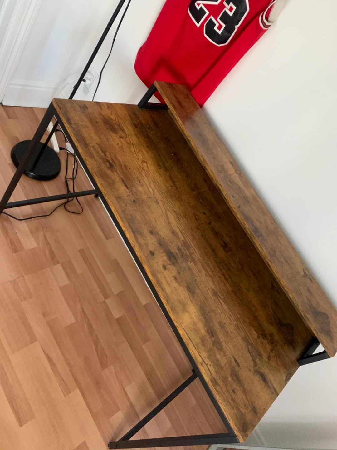 Wooden Desk with Shelf