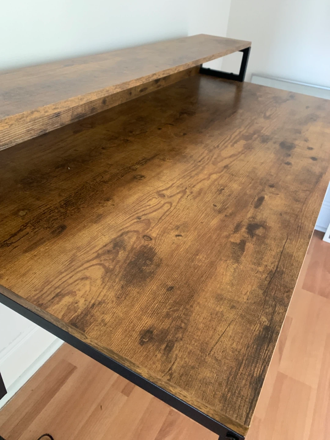 Wooden Desk with Shelf - photo 2