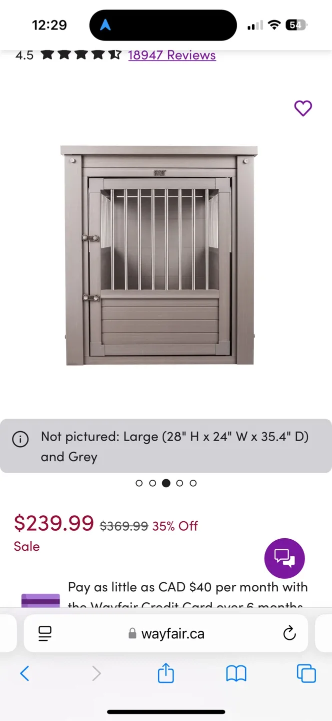 ECOFLEX Dog Crate Cage /End Table - Large image indicator(2)