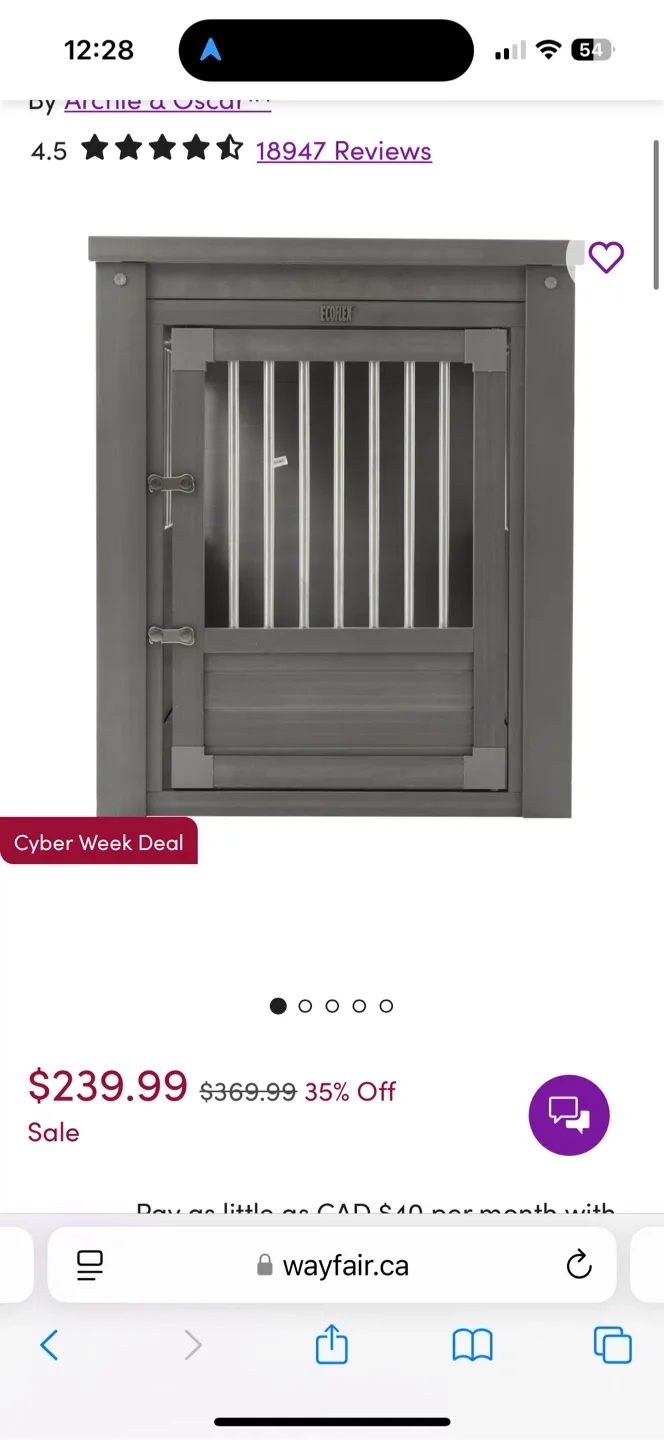 ECOFLEX Dog Crate Cage /End Table - Large image indicator(10)