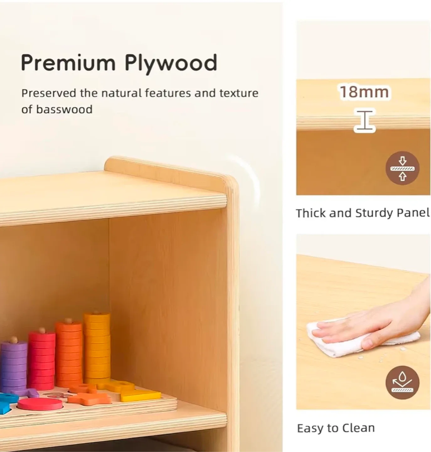 Kids Wooden Toy Storage Cabinet BRANDNEW image indicator(6)