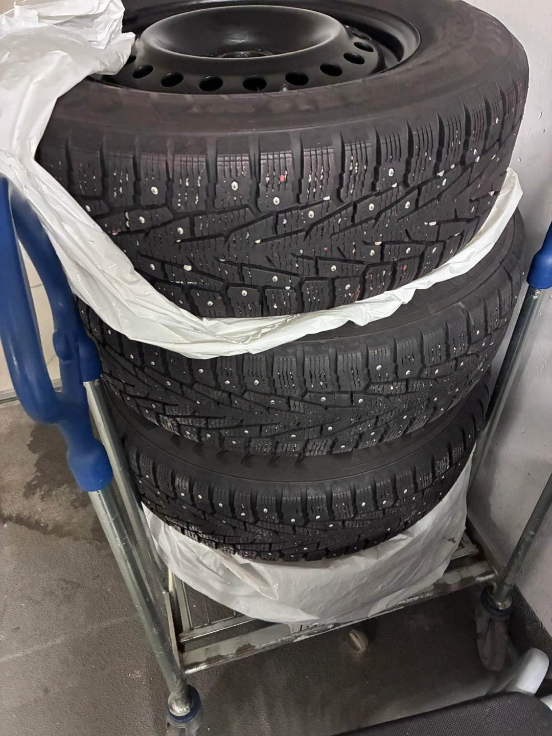 Set of 4 Studded Winter Tires and rims