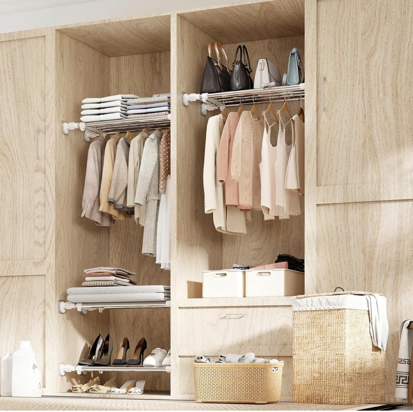 BRAND NEW, SEALED Adjustable Closet Tension Shelf #Cleanout image indicator(2)