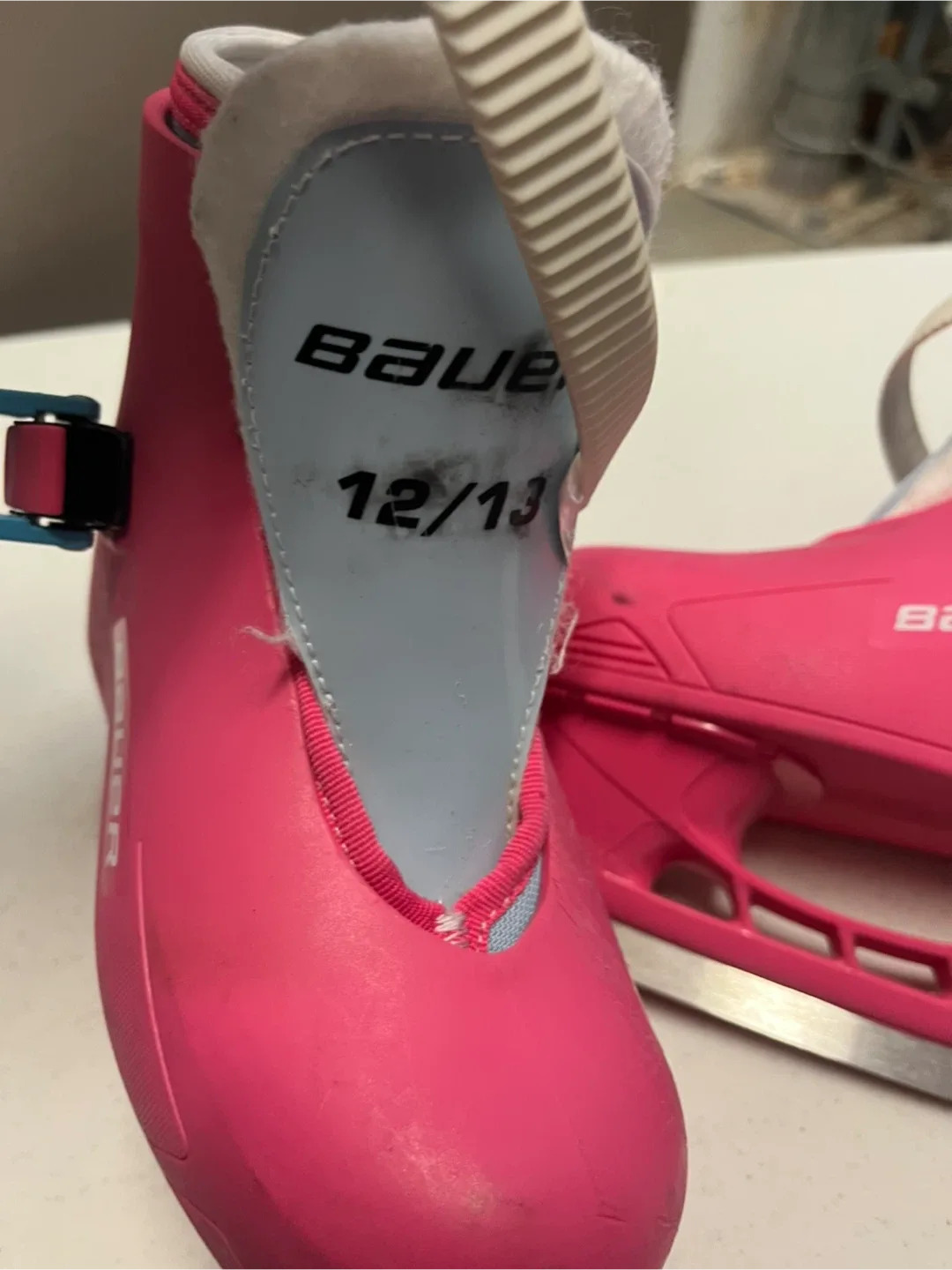Bauer Pink Girl's Ice Skates - Size 12/13