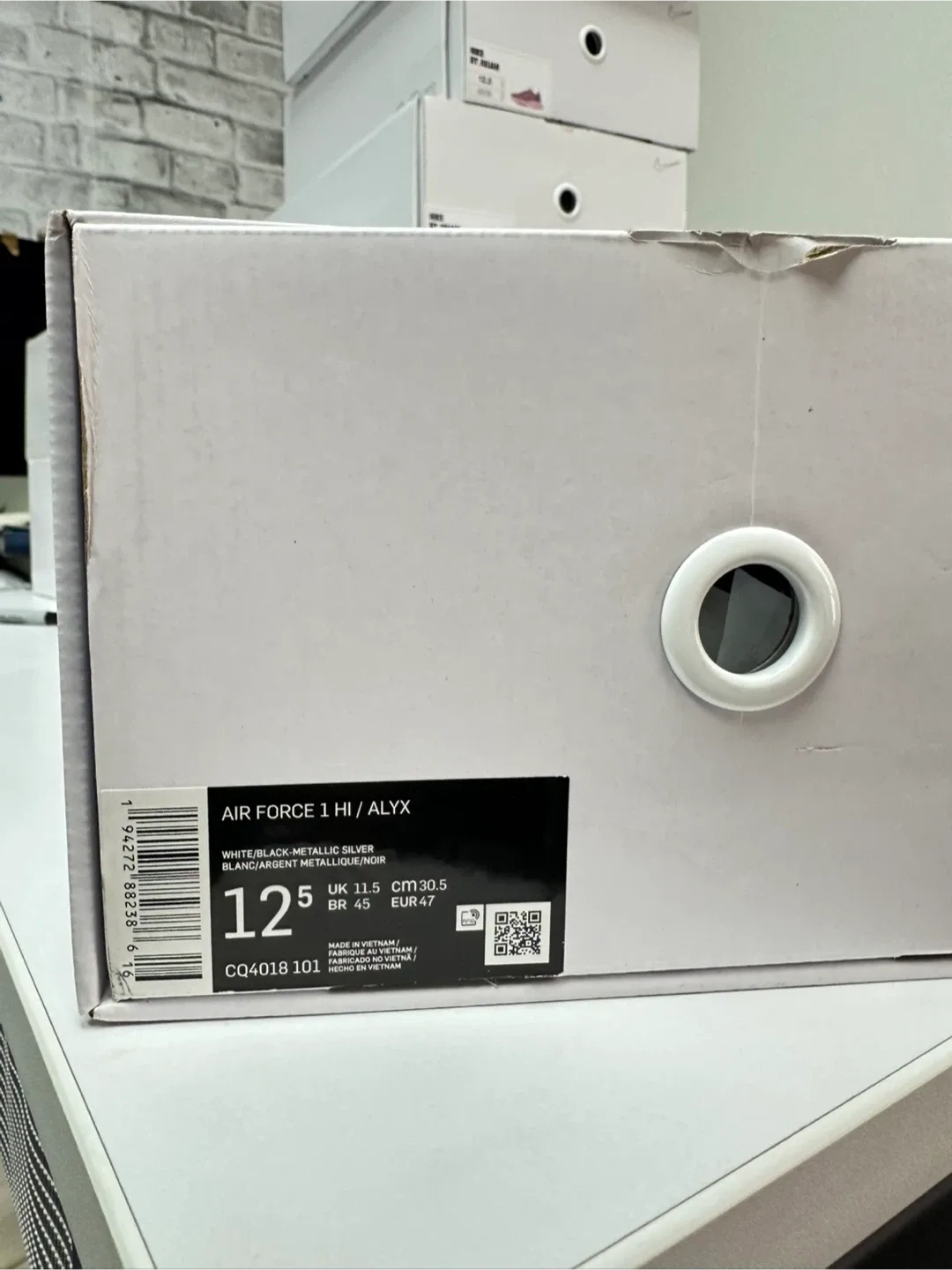 Nike Air Force 1 High 07 Alyx White Black MetaliSilver image indicator(6)