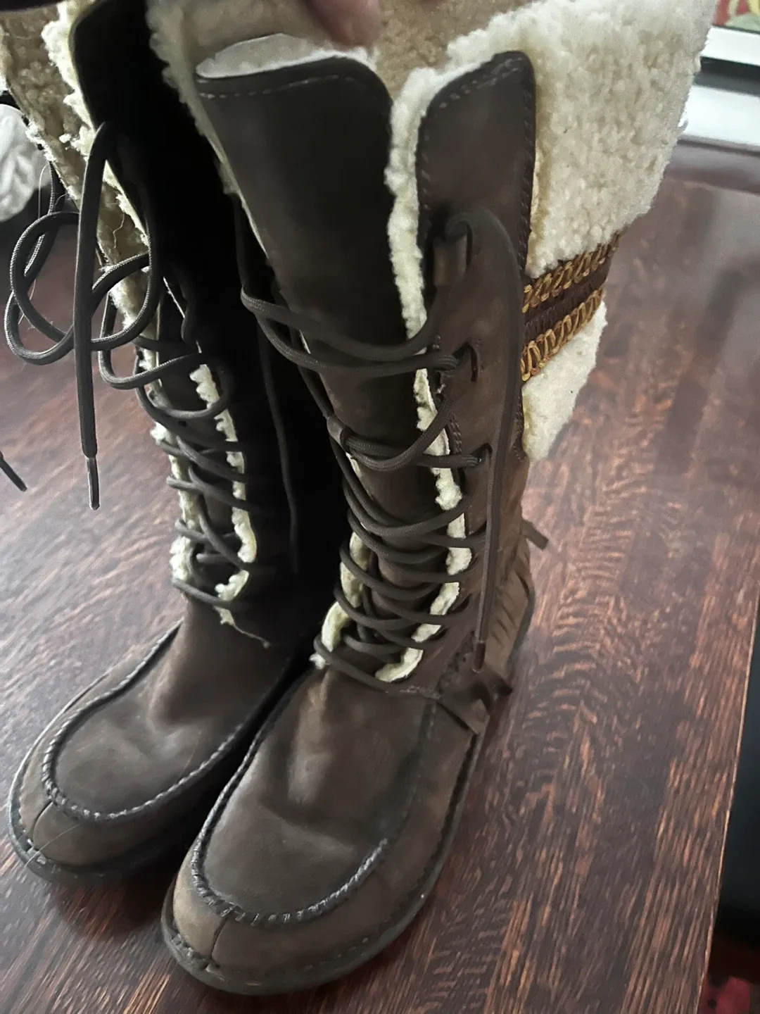 UGG Boots - Brown, Lace-Up, Size 8 image indicator(2)