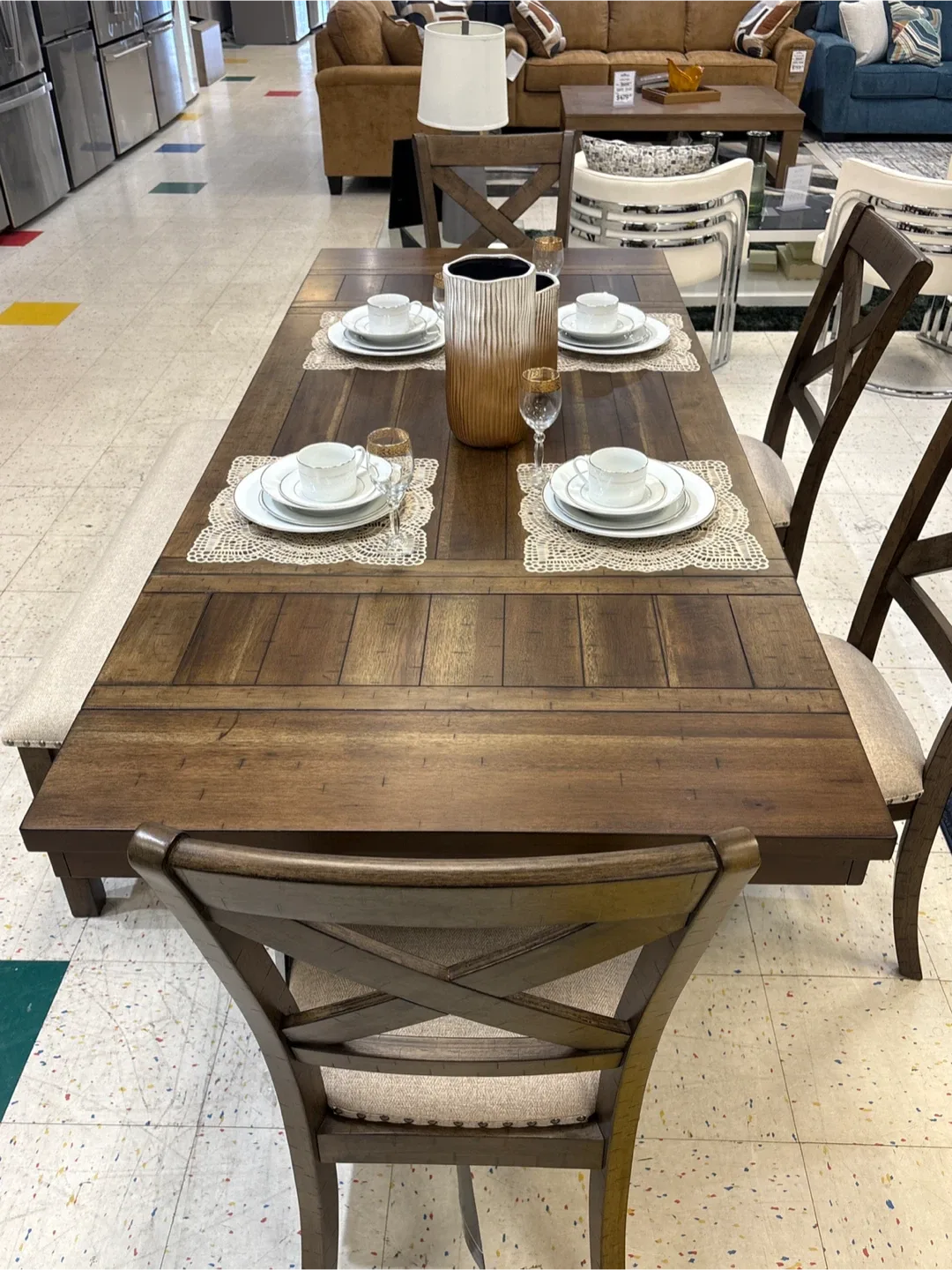Ashley Dining Table with 4 Chairs & Bench image indicator(3)