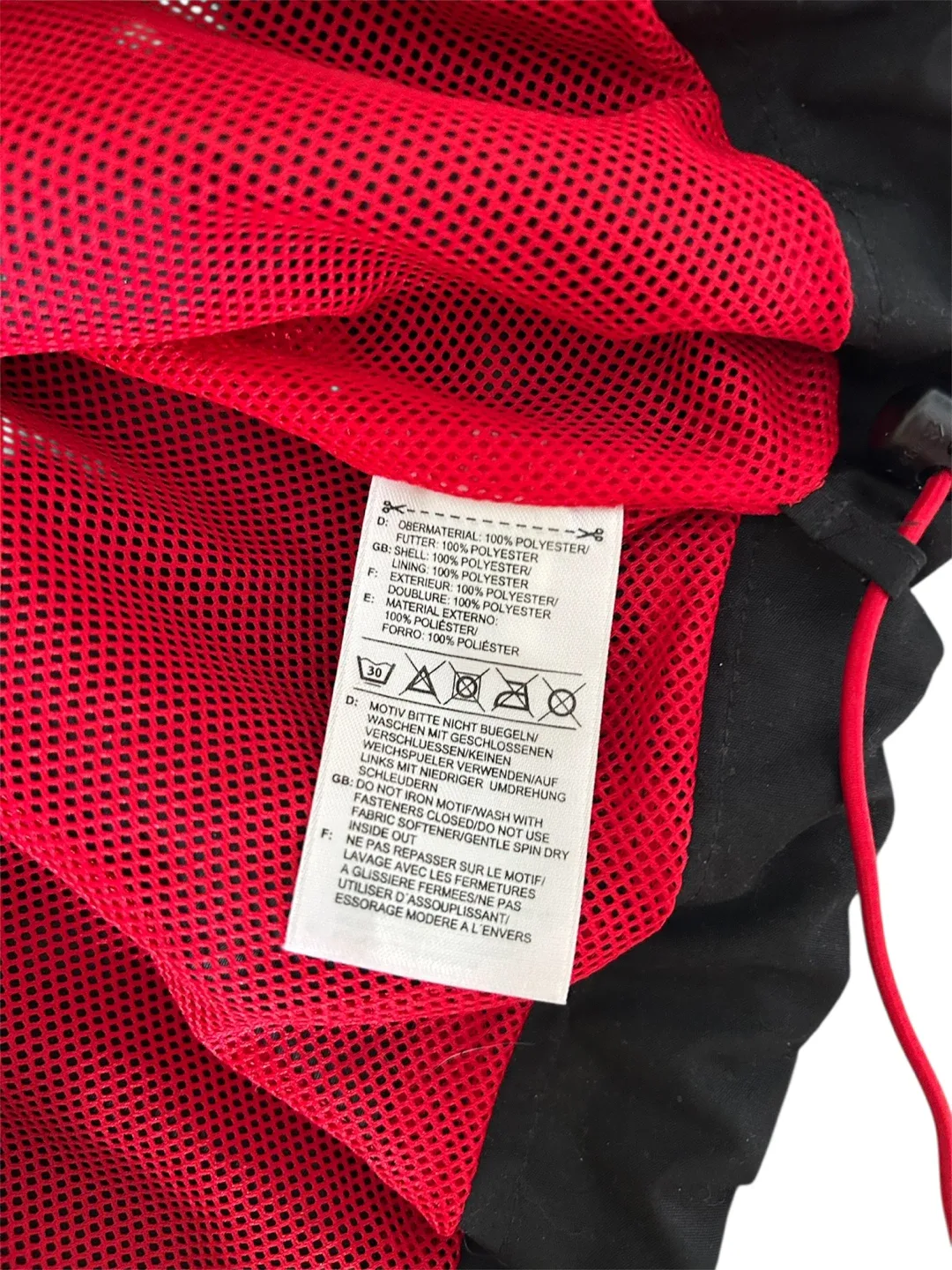 Adidas Black & Red Windbreaker Jacket image indicator(7)