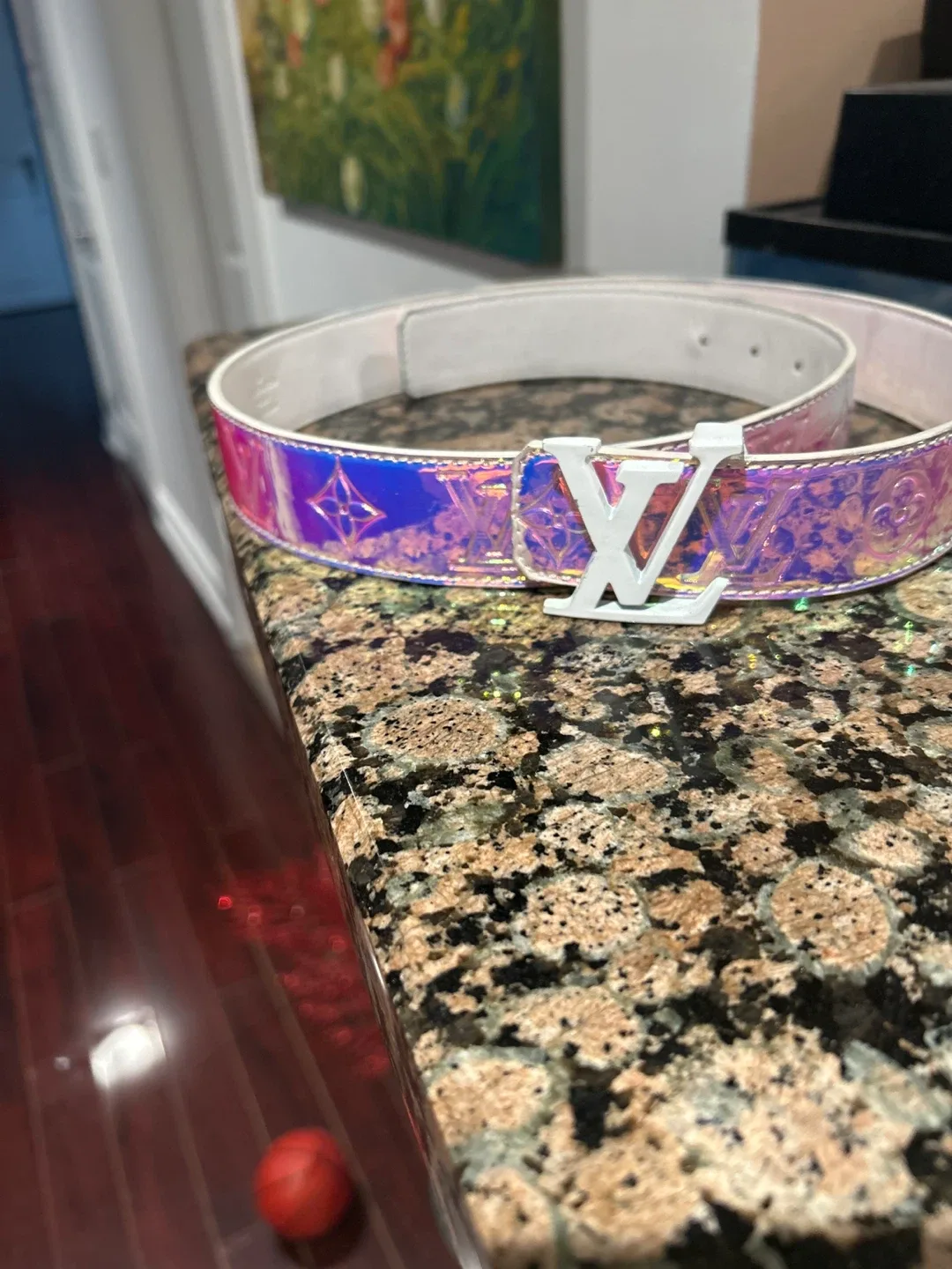 Louis Vuitton Iridescent Belt Size 44 _110