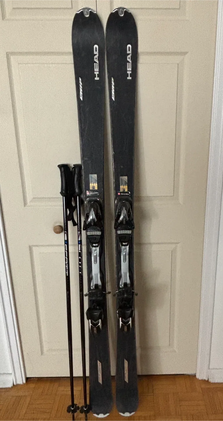 Head Chip 78 Skis with Binding and Poles