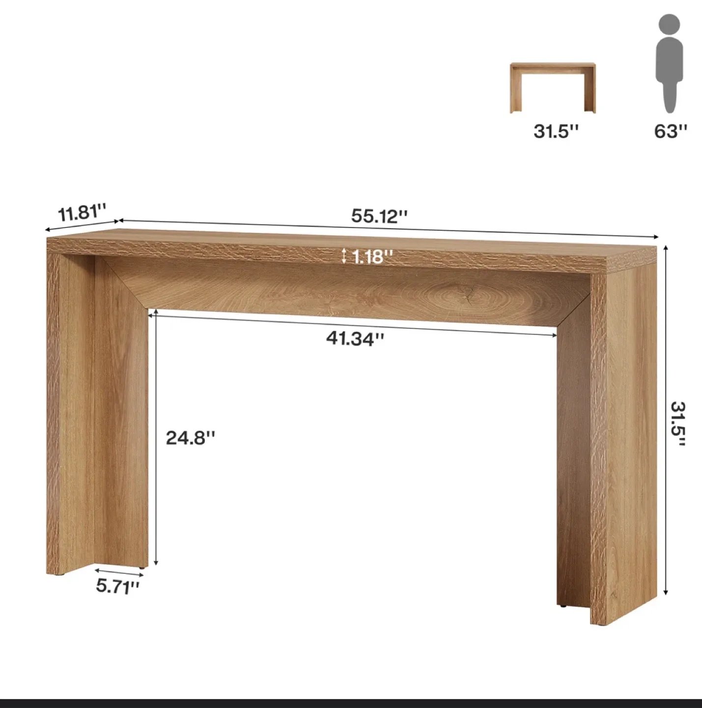 Millwood Pines Console/Entry Table - Brown image indicator(2)