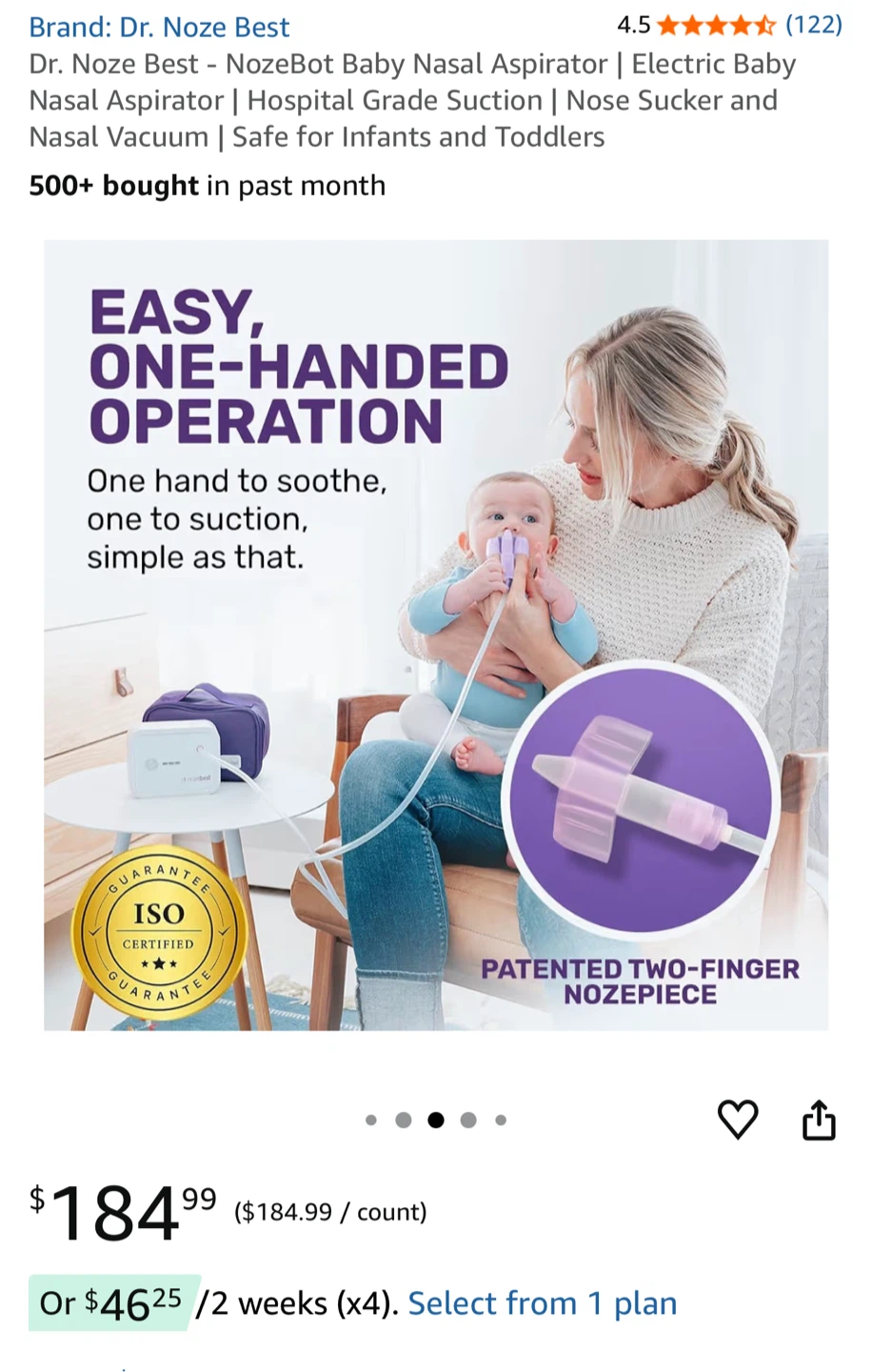 Dr. Noze Best NozeBot Nasal Aspirator Device rechargeable BNIB - photo 4
