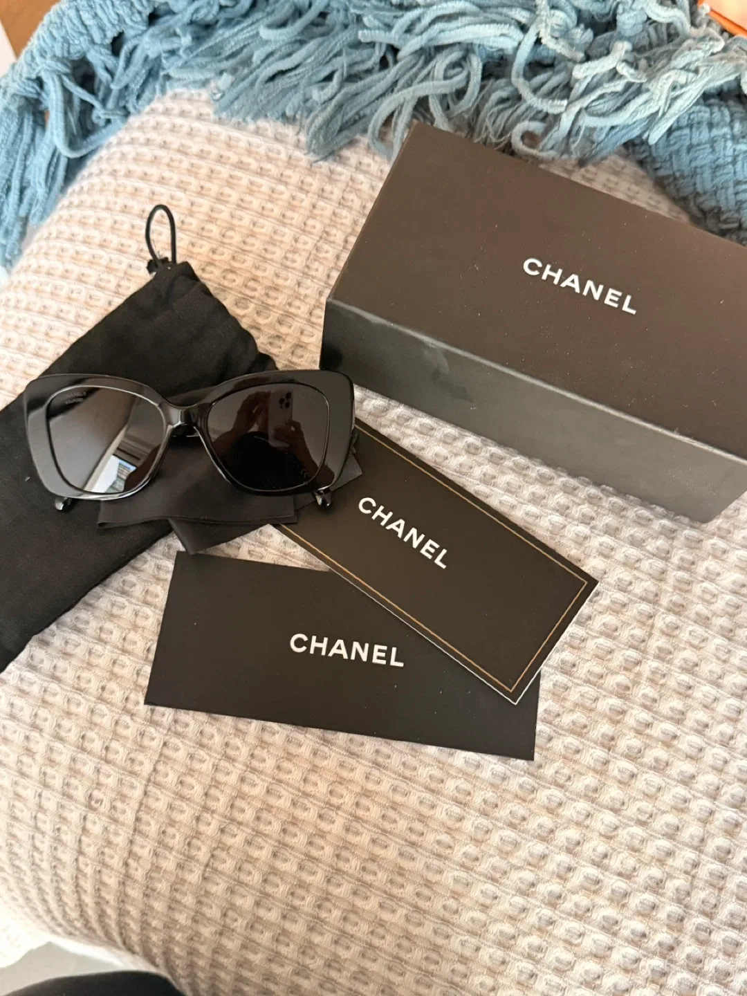 Chanel Black Sunglasses with Case