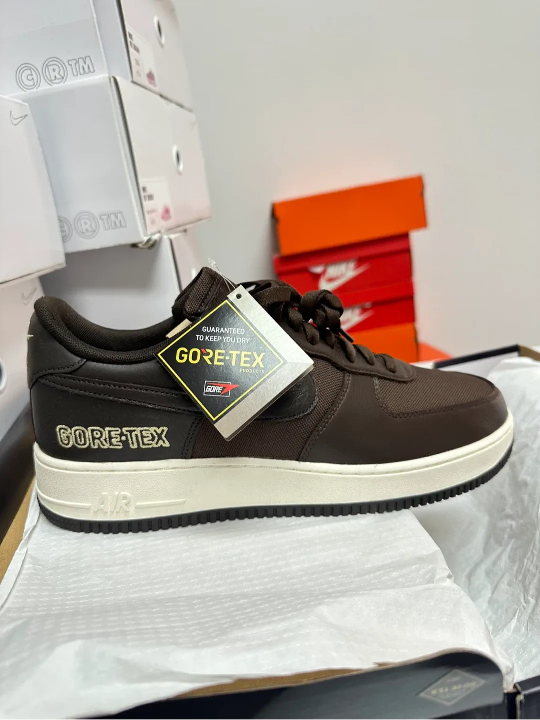 Nike Air Force 1 GTX Baroque Brown, US 12.5, New