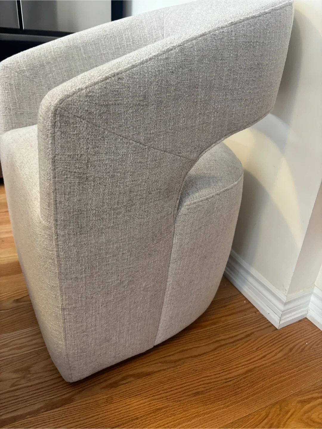 Light Grey Upholstered  Roller Chair- 1 image indicator(6)
