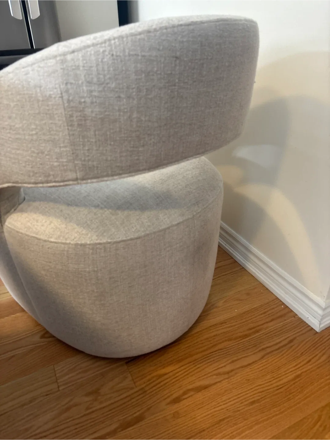 Light Grey Upholstered  Roller Chair- 1 image indicator(4)