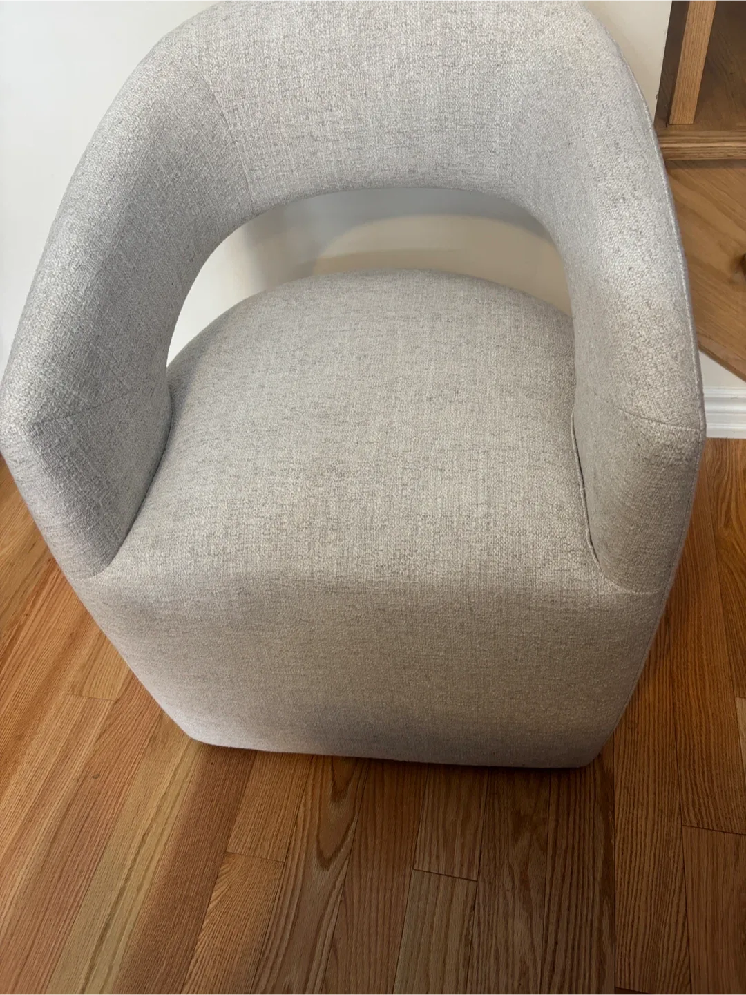 Light Grey Upholstered  Roller Chair- 1 image indicator(5)