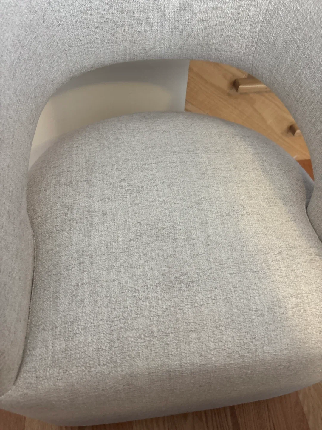 Light Grey Upholstered  Roller Chair- 1 image indicator(9)