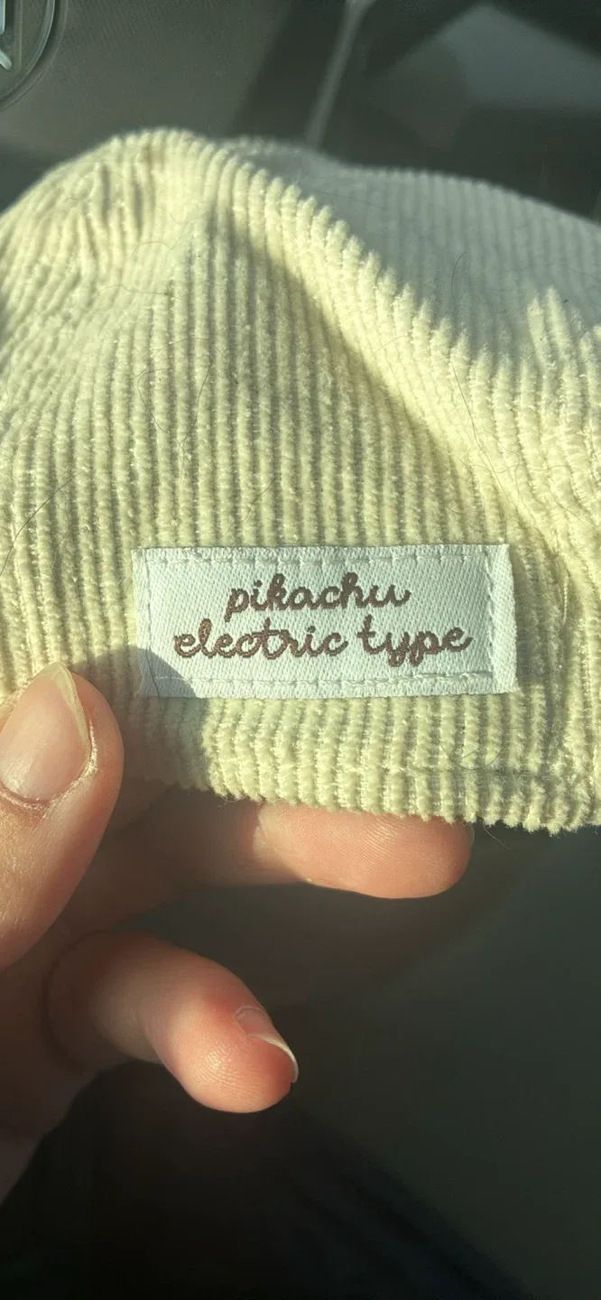 Pikachu Electric Type Corduroy Cap image indicator(2)