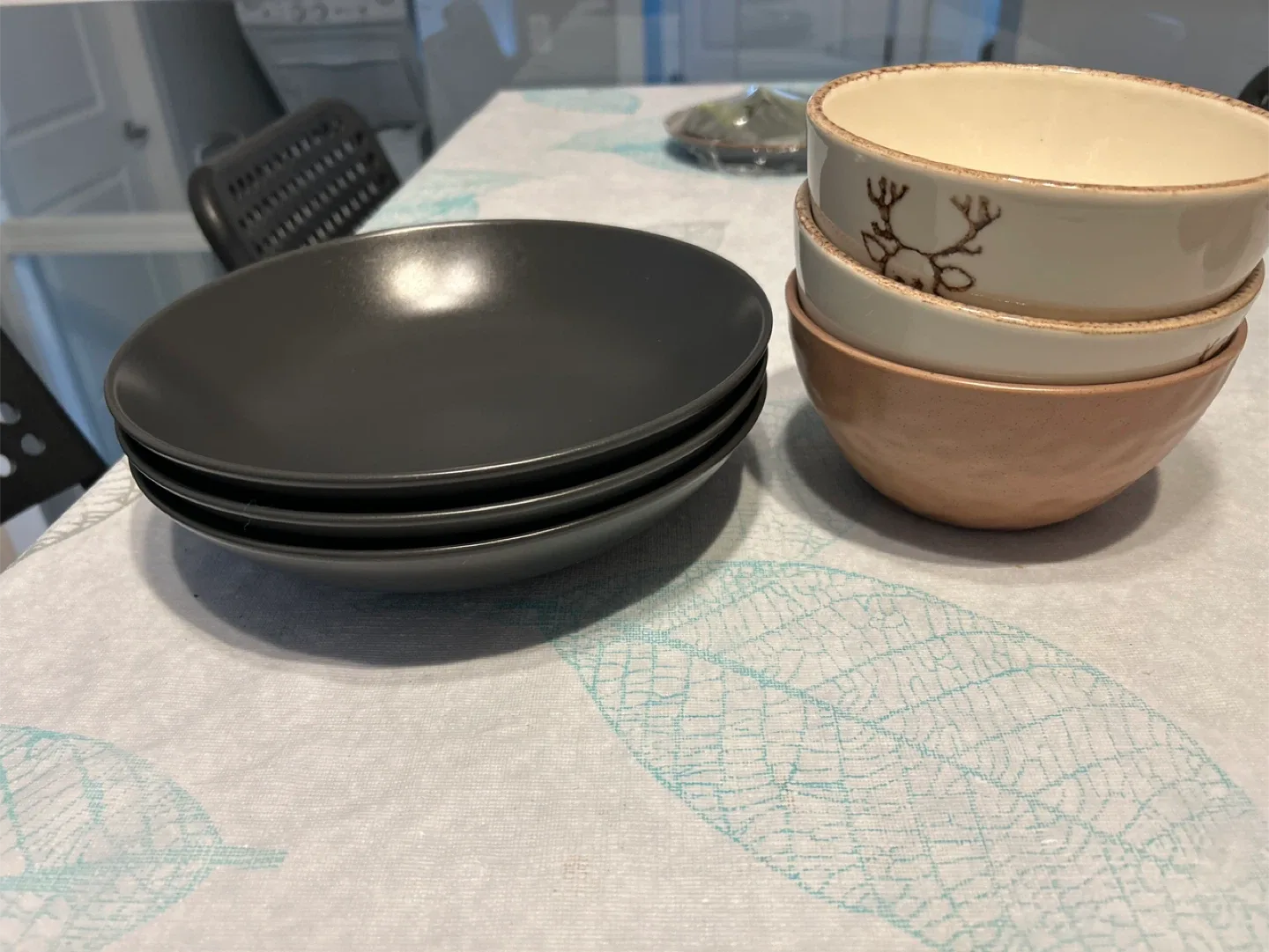 Potter's Corner & Value Ceramic Bowls and Ikea Plates