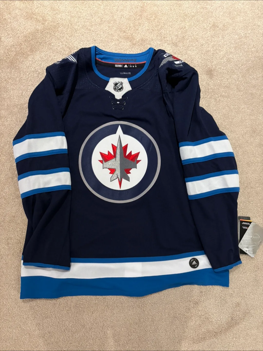 Adidas Winnipeg Jets Jersey, Size M