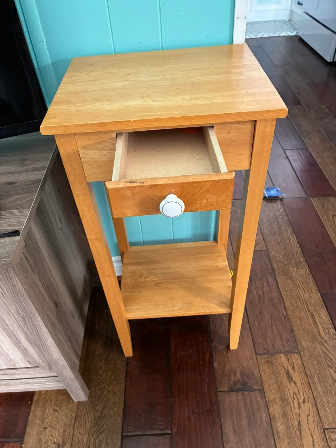 Wooden Side Table with Drawer image indicator(2)