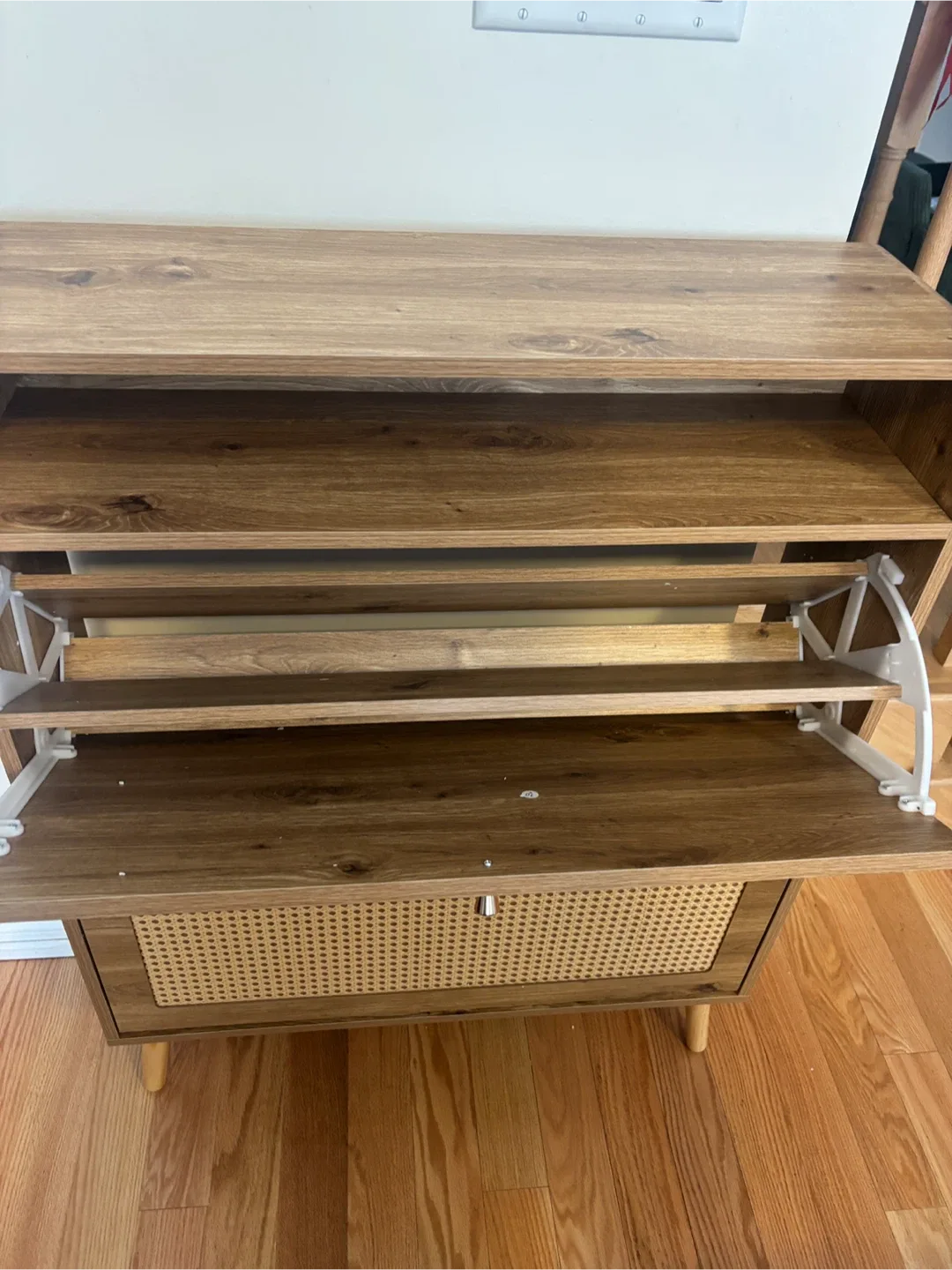 16 Pair Shoe Storage Cabinet/ Entryway Table image indicator(5)