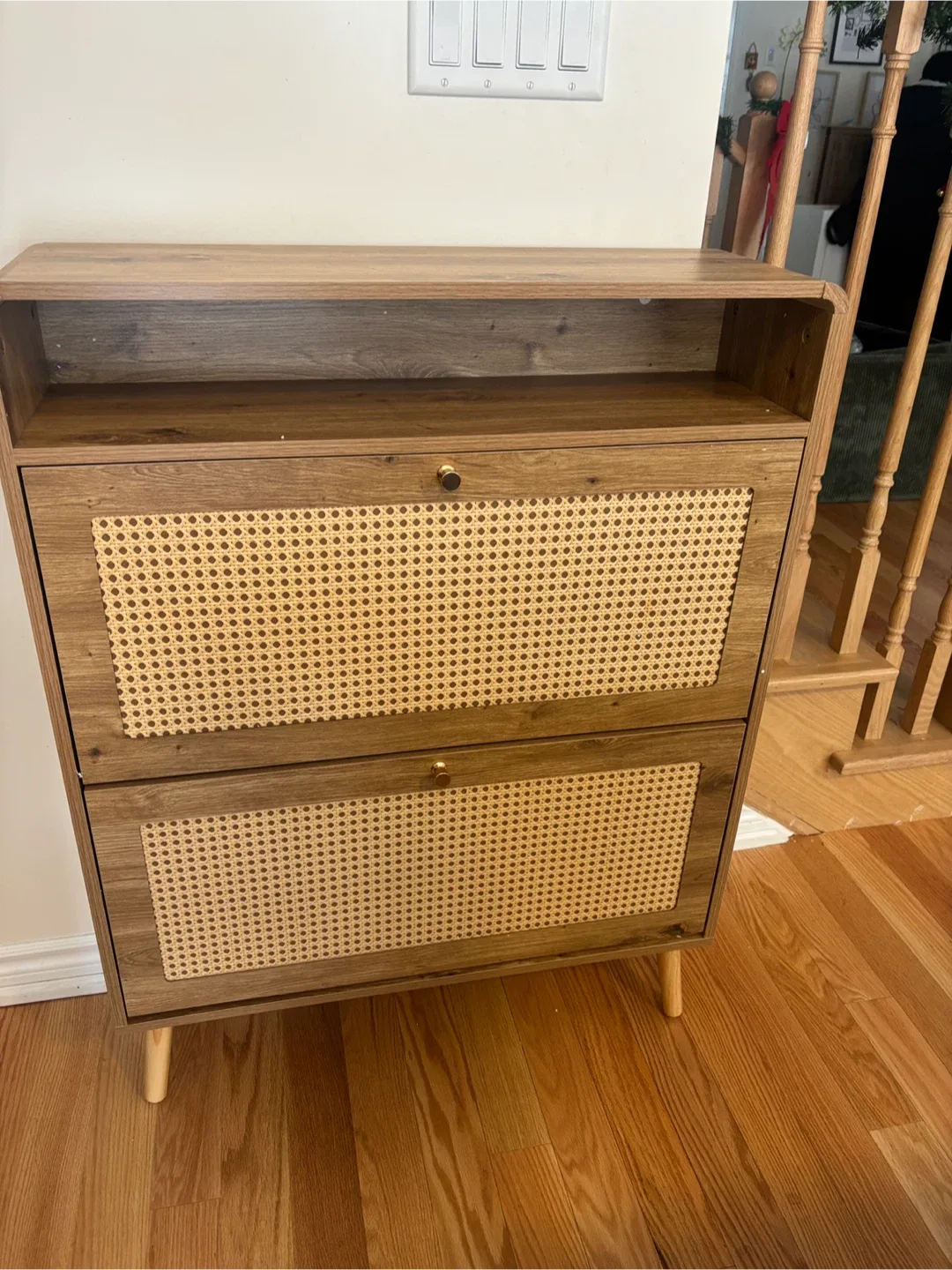 16 Pair Shoe Storage Cabinet/ Entryway Table image indicator(4)