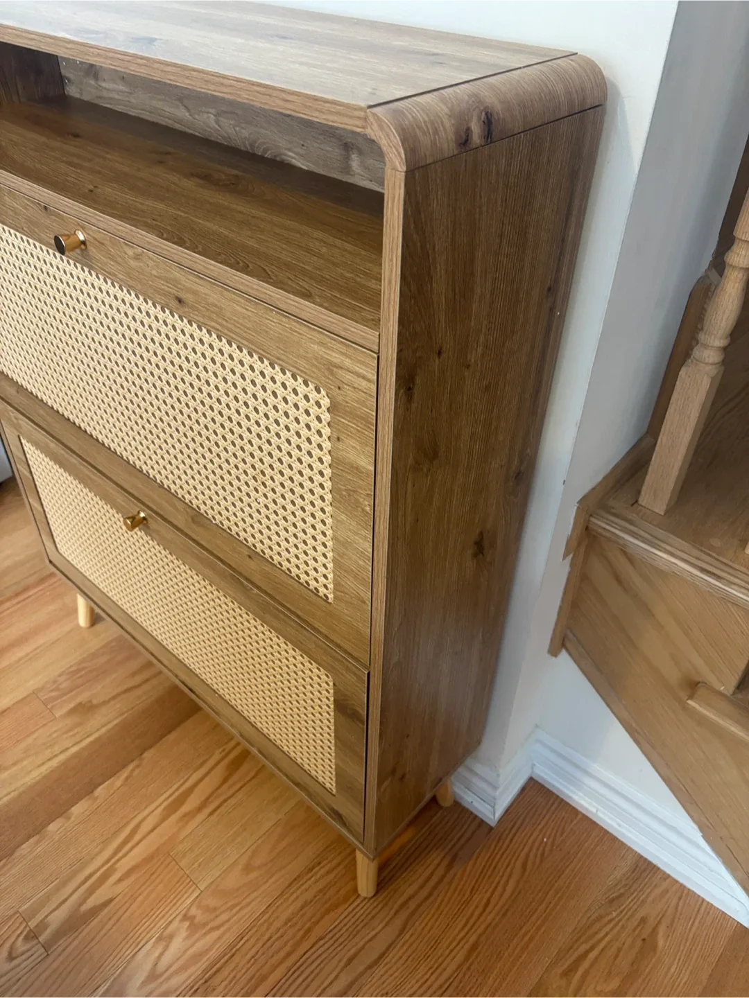 16 Pair Shoe Storage Cabinet/ Entryway Table image indicator(7)