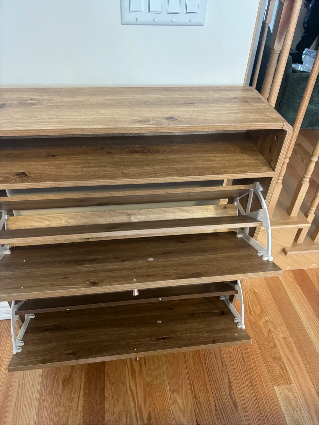 16 Pair Shoe Storage Cabinet/ Entryway Table image indicator(8)