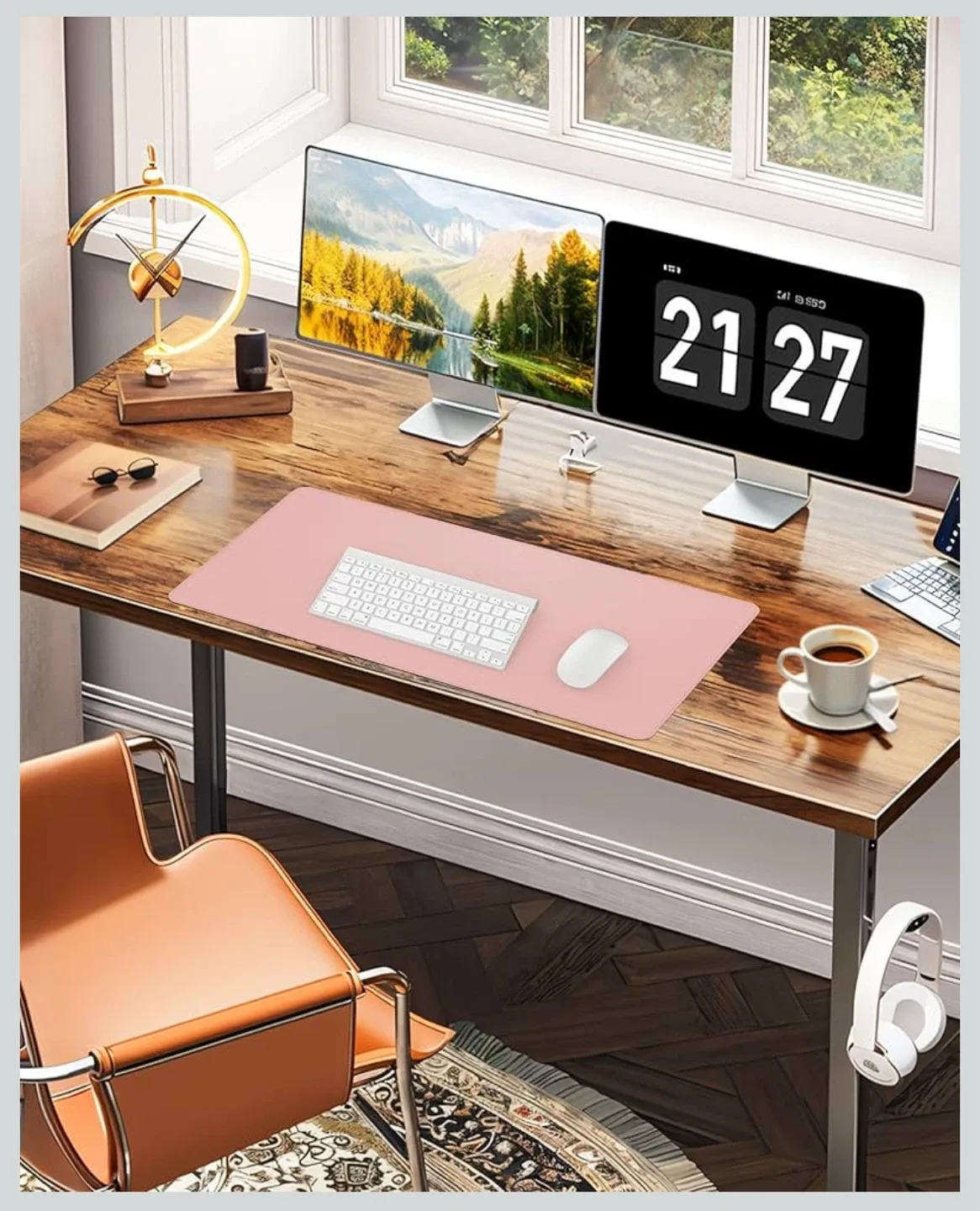 New Pack Pink Desk Pad - 23.6 x 13.7 inches image indicator(5)