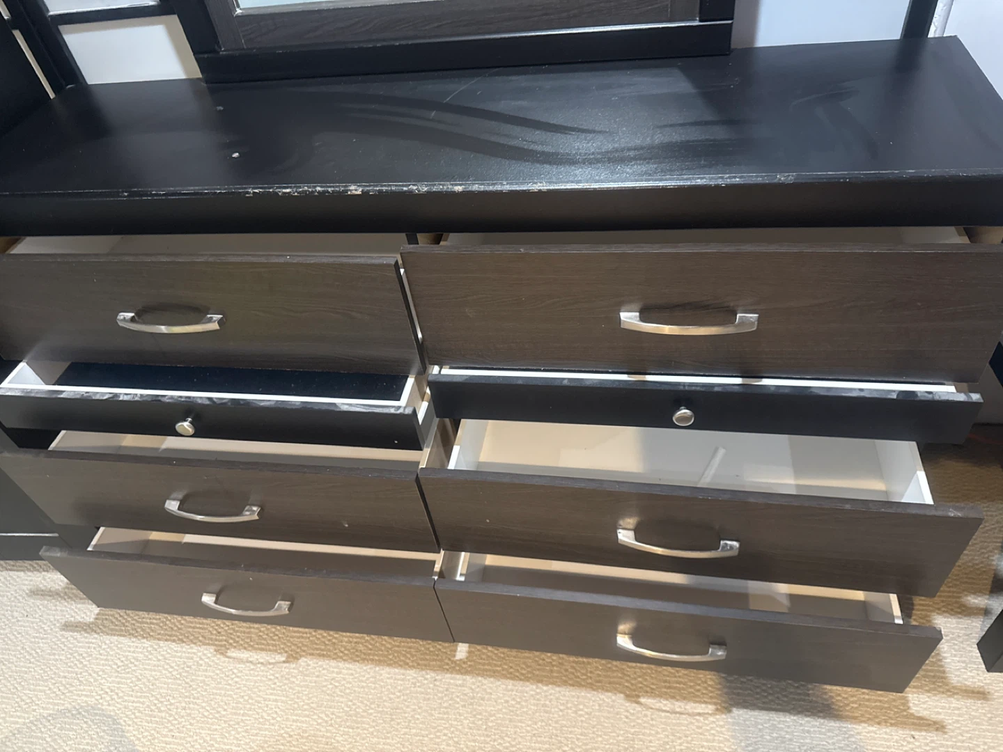 Dresser with Mirror - Dark Brown - photo 2