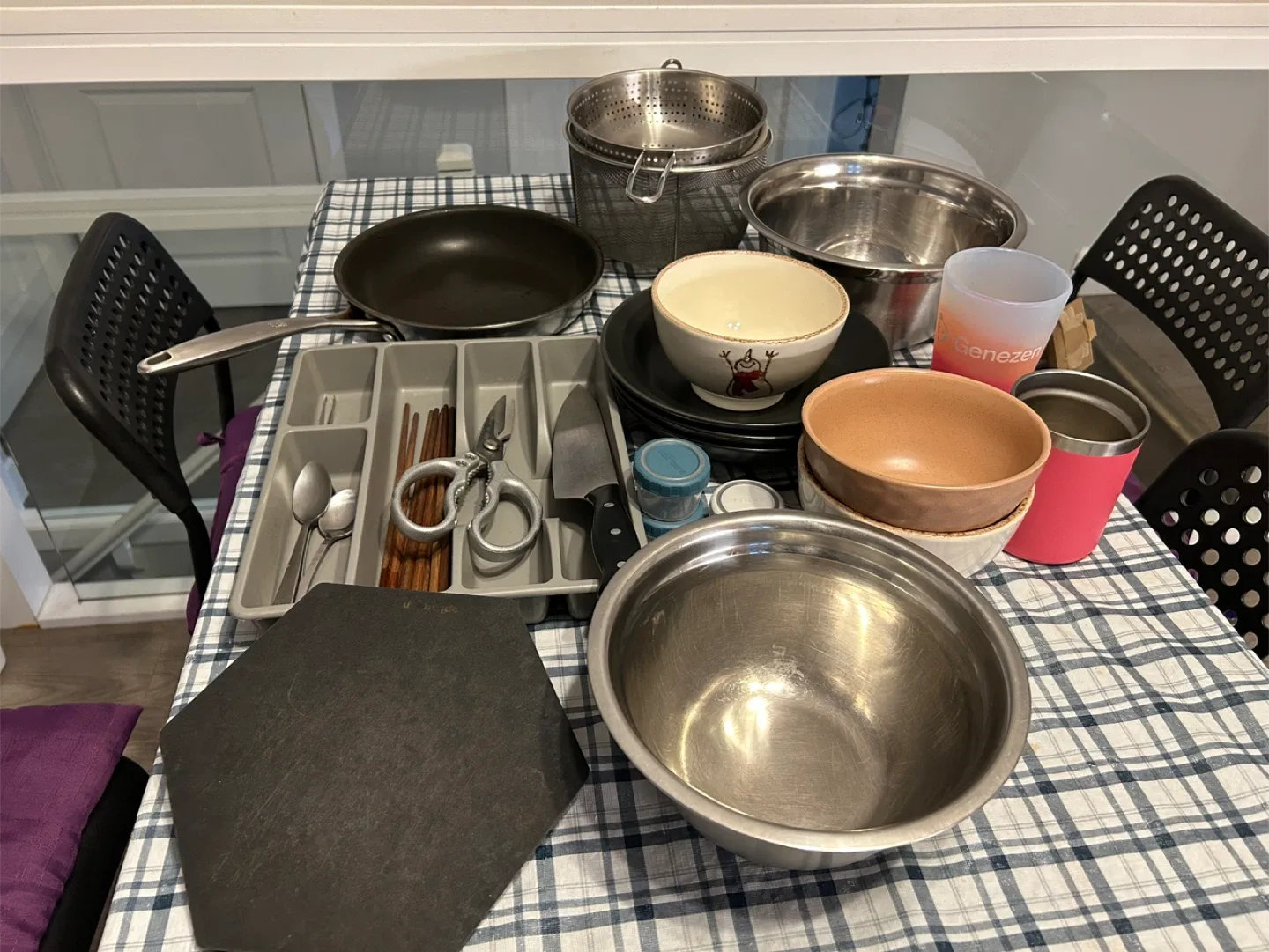 Mixed Kitchenware Set - Bowls, Colanders, Utensil Organizer