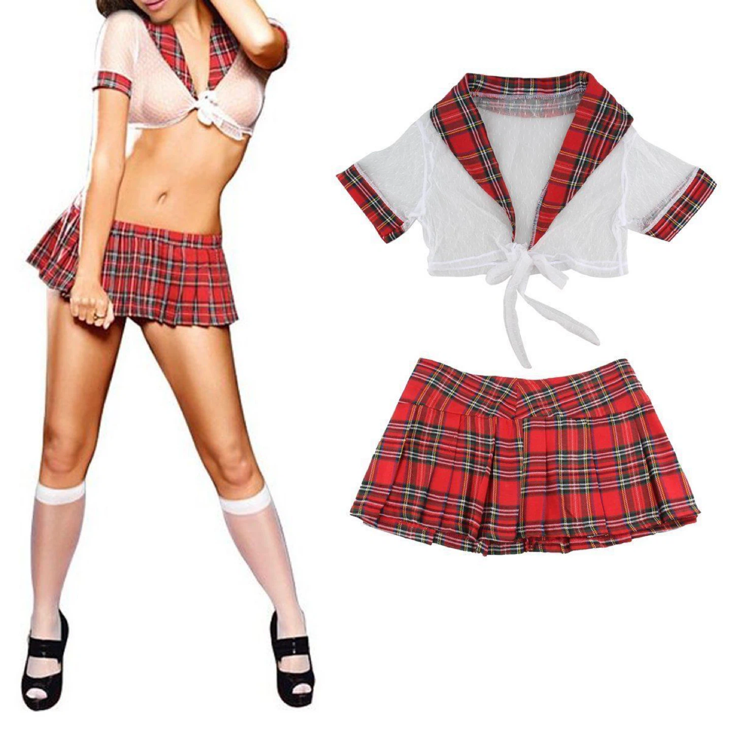 Sexy Schoolgirl Outfit - Size M - New with tags 🏷️ - photo 3