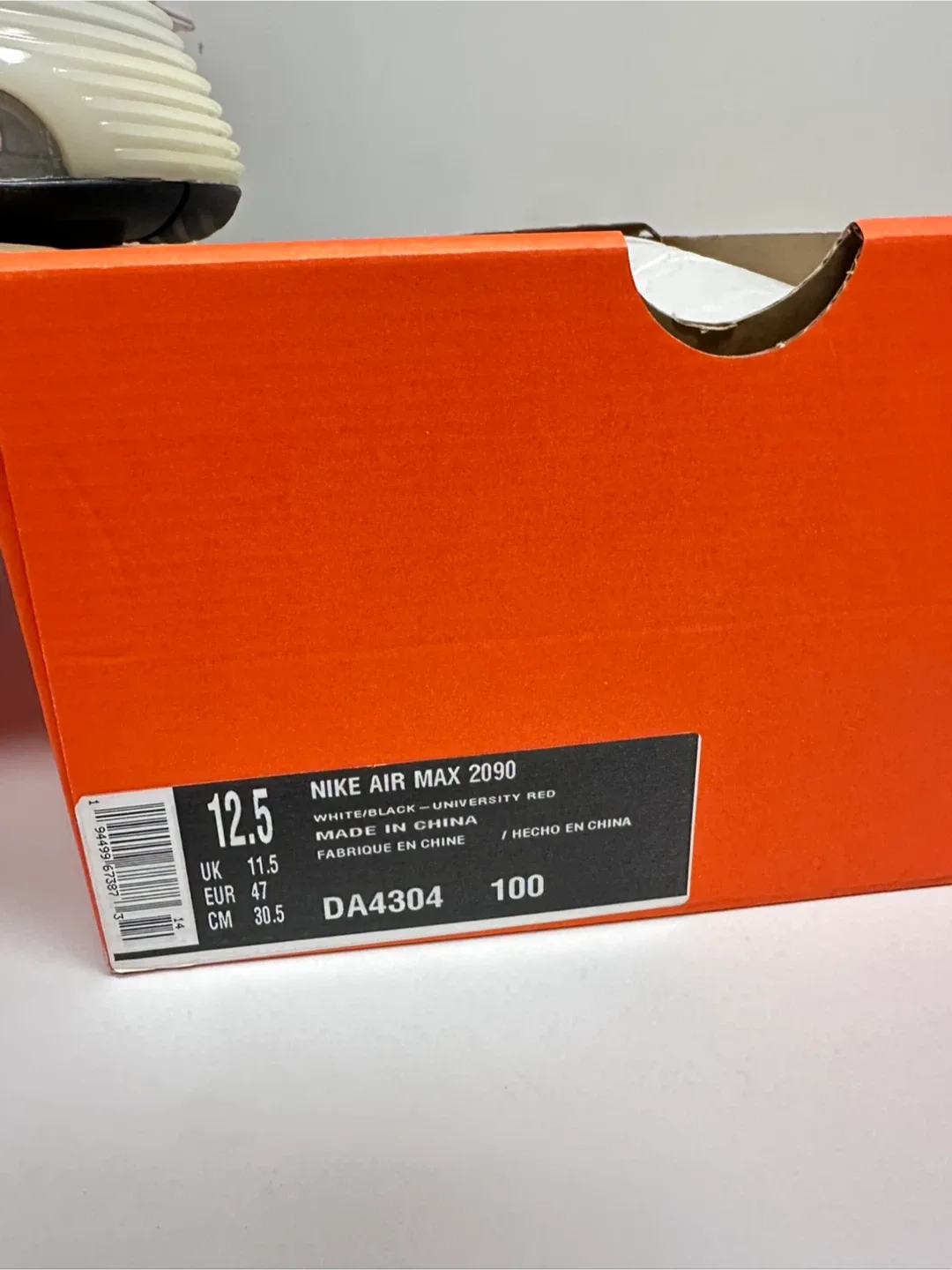 Nike Air Max 2090, Size 12.5, White/Red image indicator(5)