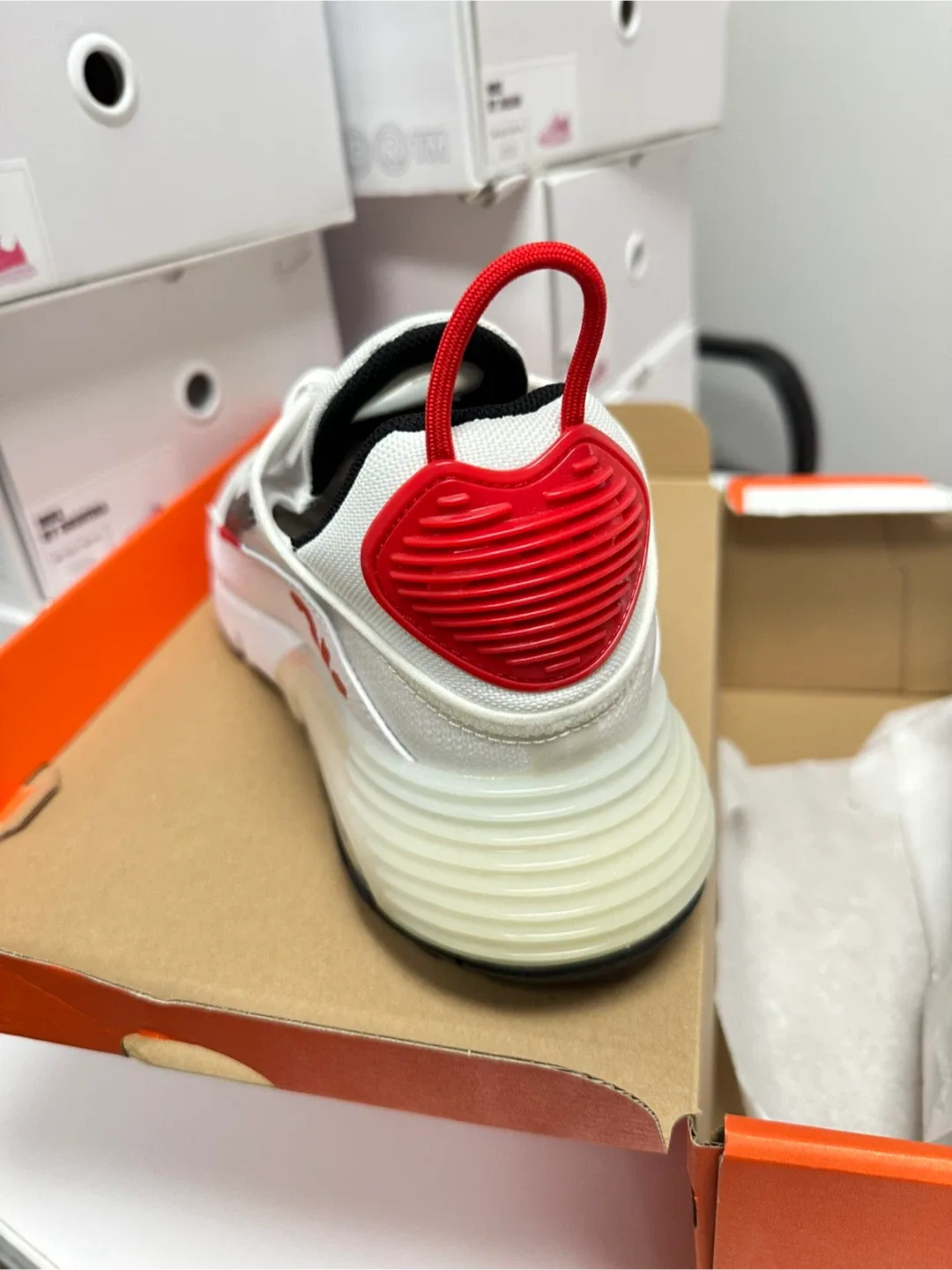 Nike Air Max 2090, Size 12.5, White/Red image indicator(3)