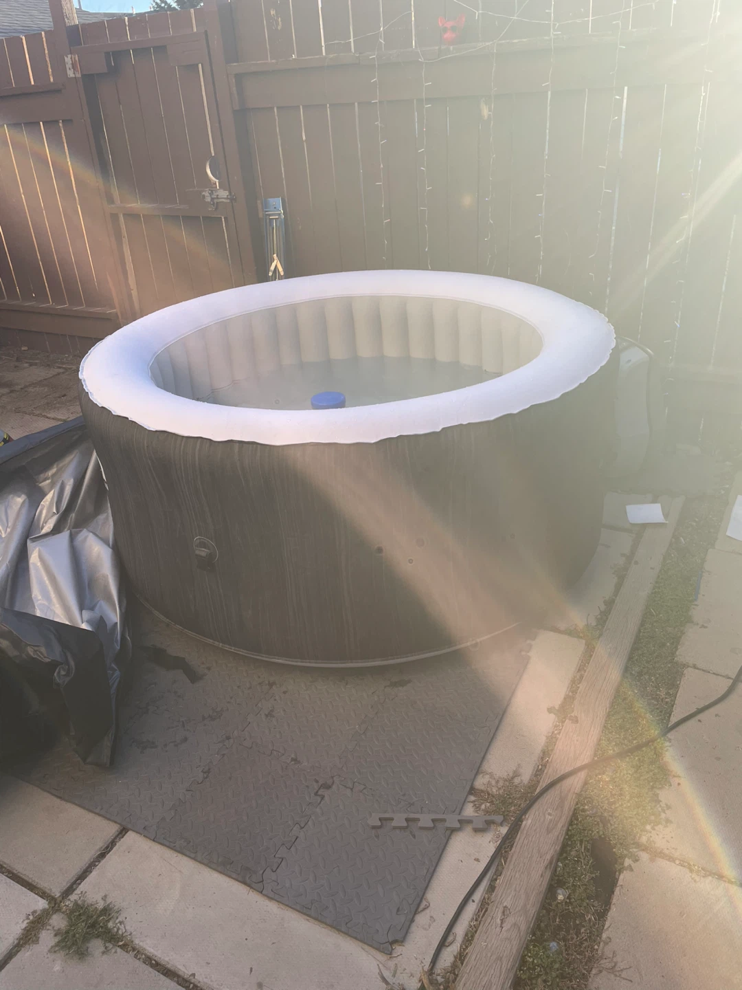 Inflatable Hot Tub with Cover & Filters