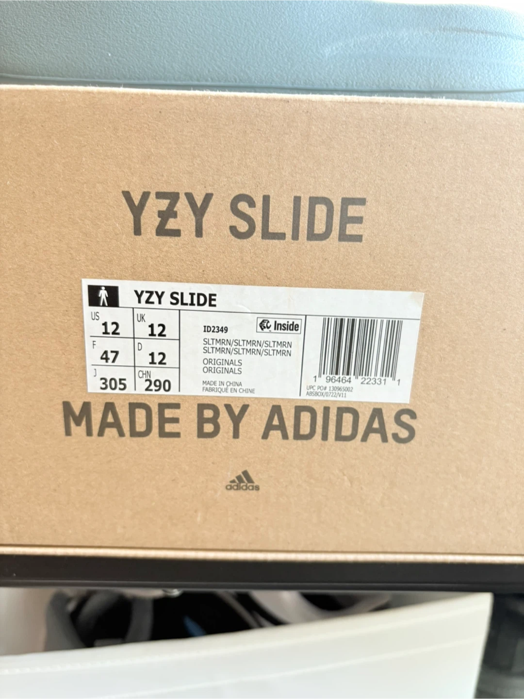 Slate Marine Yeezy Slides Men’s Size 12 - photo 5