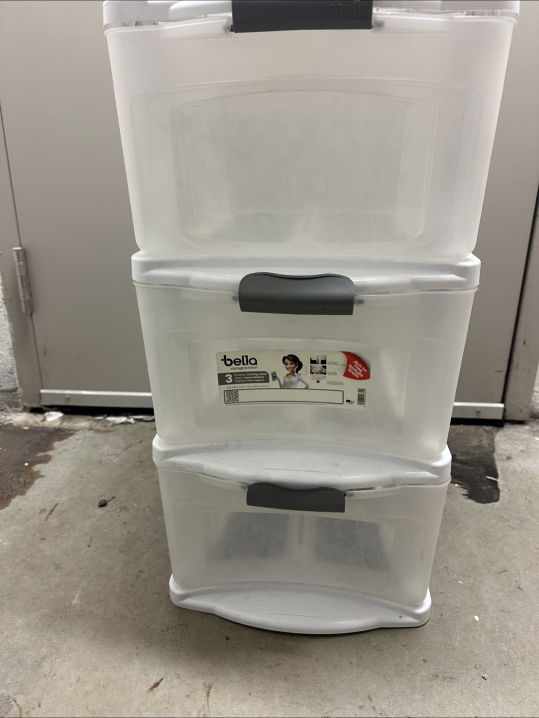 Bella 3-Drawer plastic Storage