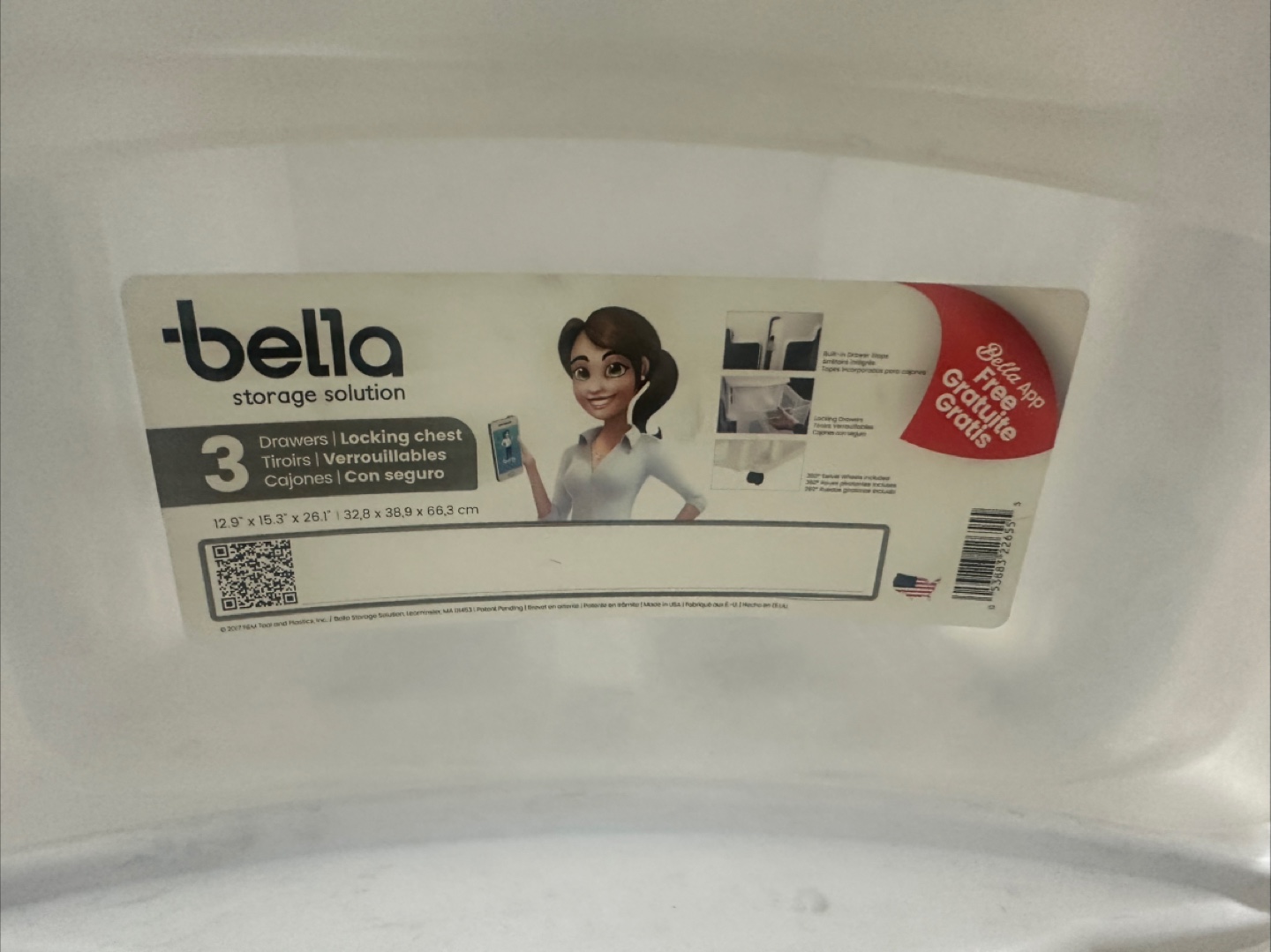 Bella 3-Drawer plastic Storage - photo 4