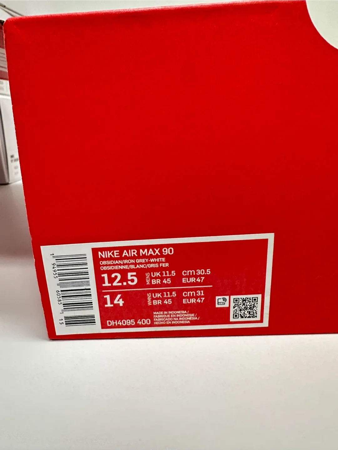 Nike Air Max 90 Obsidian Grey White US 12.5 image indicator(4)